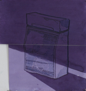 Jeremy Vaughn - Pigment, shellac, and watercolor on paper 2022