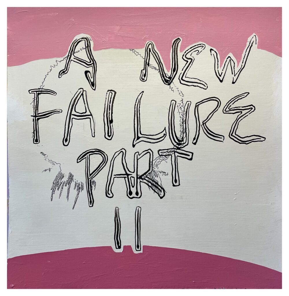 Jeremy Vaughn - A New Failure: Part II - ink, acrylic and Flashe on printmaking paper - 11”x 11”