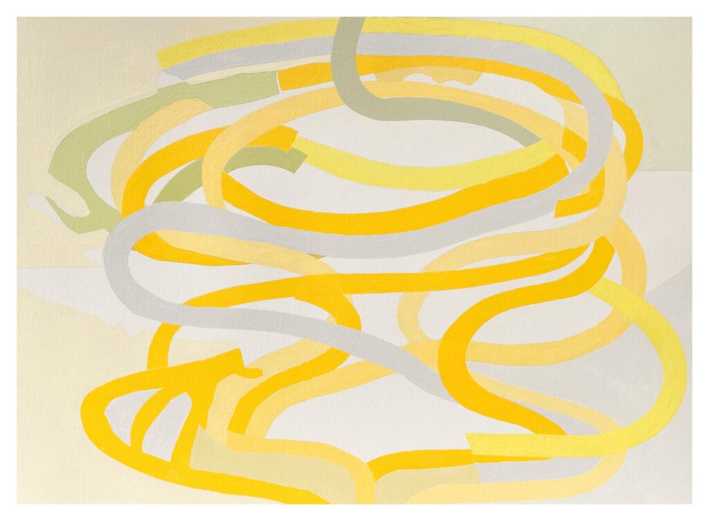 Jeremy Vaughn - Untitled - acrylic and Flashe on watercolor paper - 20”x 30”