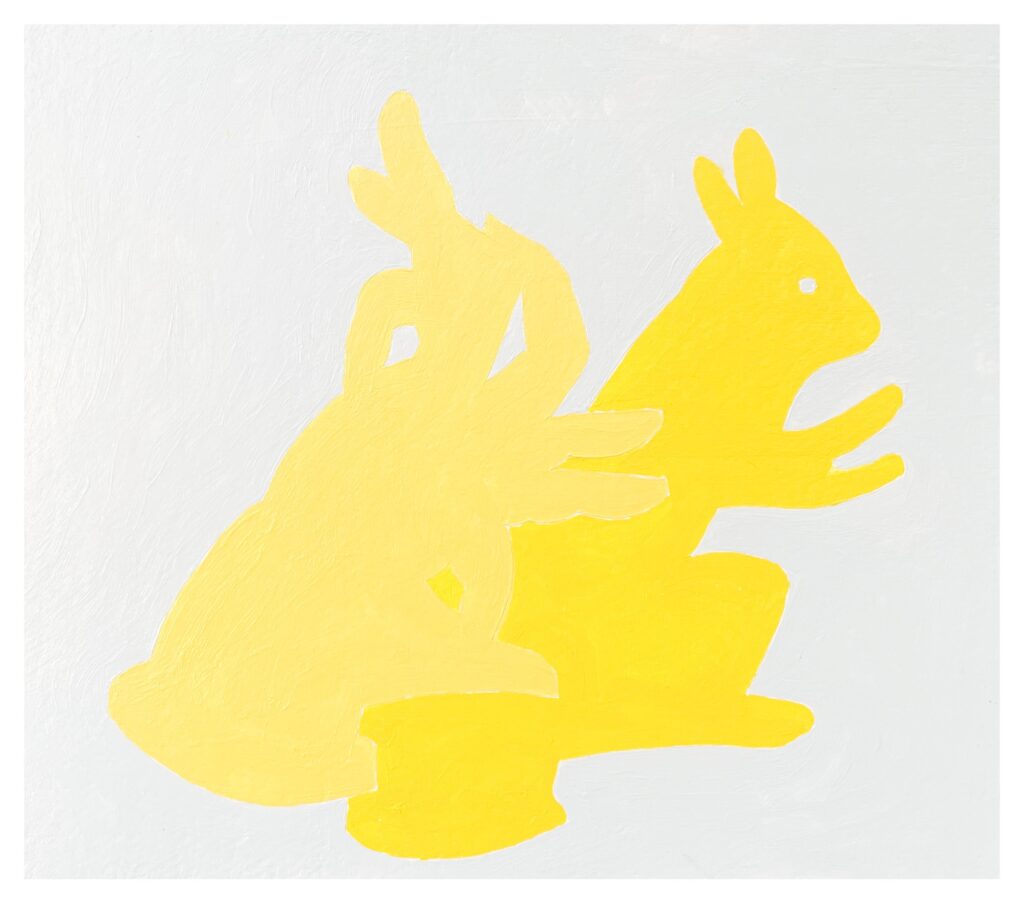 Jeremy Vaughn - Untitled (Rabbit) - acrylic on watercolor paper - 9”x 10.5”