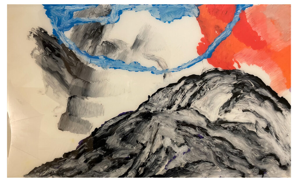 Jeremy Vaughn - Untitled Landscape - solidified oil paint on PVC panel - 10