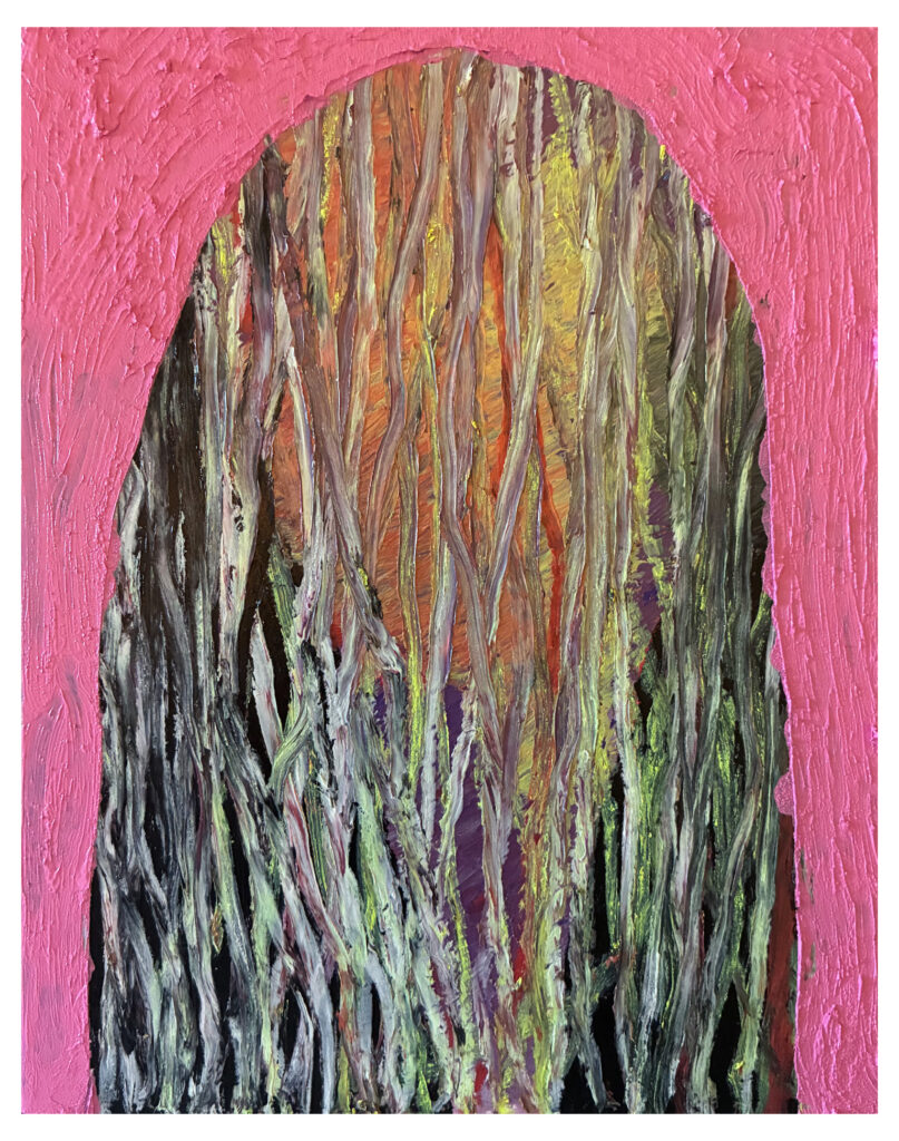 Jeremy Vaughn - Untitled - Oil on PVC - 10"x8"
